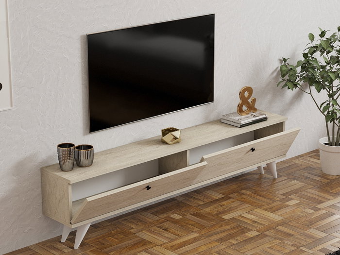 Hanah Home Mueble de TV Paris - Travertino Hanah Home Mueble de TV Paris - Travertino